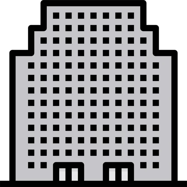 Rascacielos Edificio Torre Icono — Vector de stock