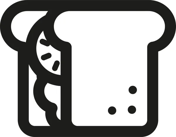 Иконка Бутерброда Фастфудом — стоковый вектор