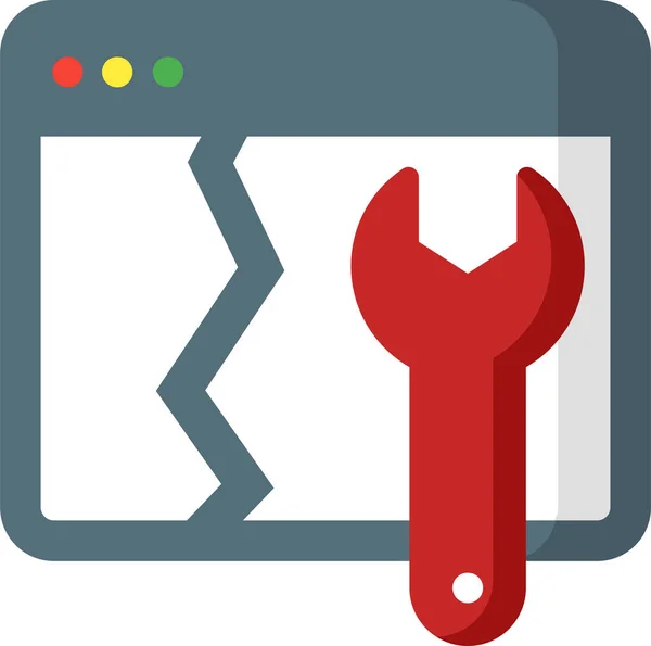 Reparación Seo Icono Equipo Estilo Plano — Vector de stock