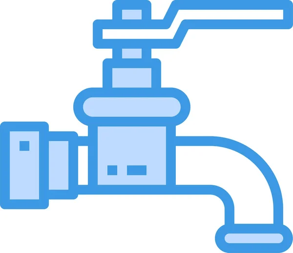 Grifo Baño Plomero Icono Categoría Herramientas Construcción — Archivo Imágenes Vectoriales