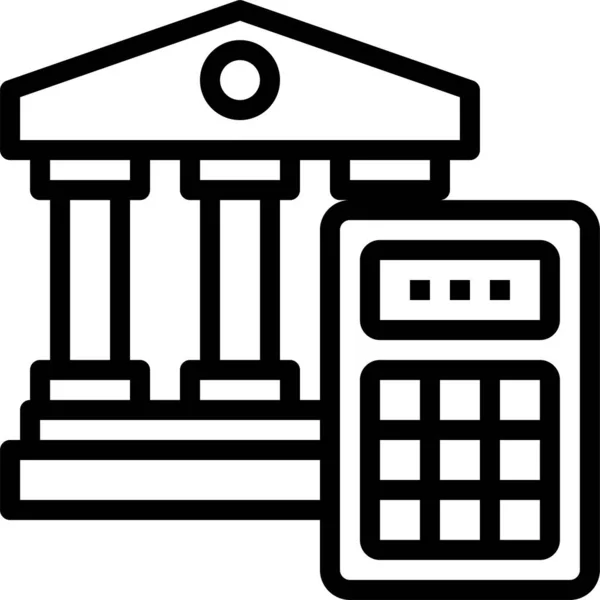 Calculator Banking Money Icon — Stock Vector