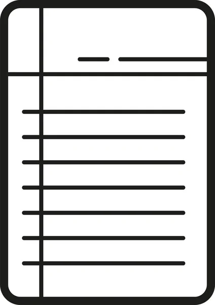 アウトラインスタイルでメモ線のアイコンを — ストックベクタ