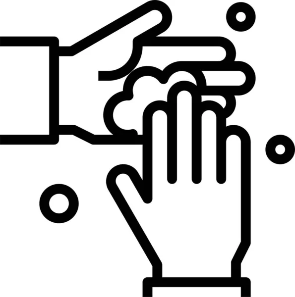 Schoonmaken Vinger Hand Pictogram Ziekenhuizen Gezondheidszorg Categorie — Stockvector