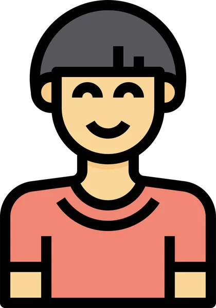 Avatar Hombre Joven Icono — Vector de stock