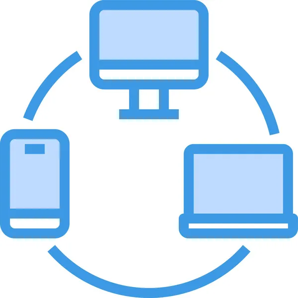 Communication Ordinateur Internet Icône Dans Catégorie Matériel Informatique — Image vectorielle