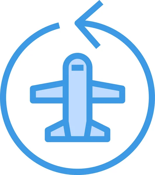 Airplane Airport Plane Icon Filled Outline Style — Stock Vector