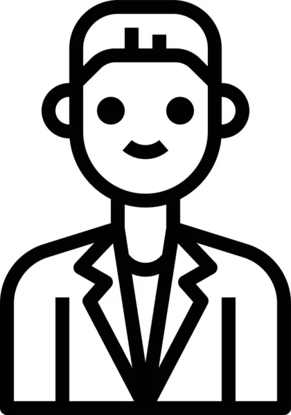 Avatar Lindo Hombre Icono — Vector de stock