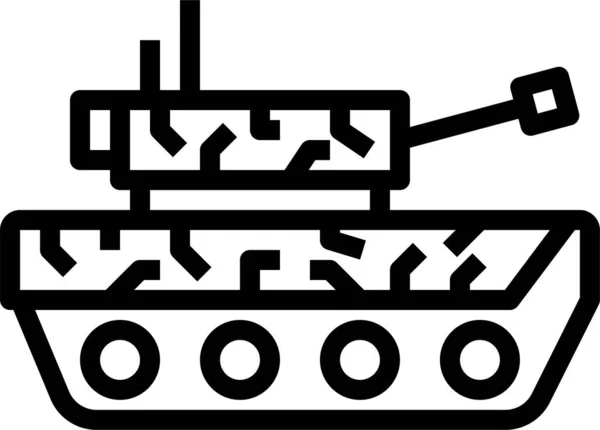 Arméns Militära Soldatikon Konturstil — Stock vektor