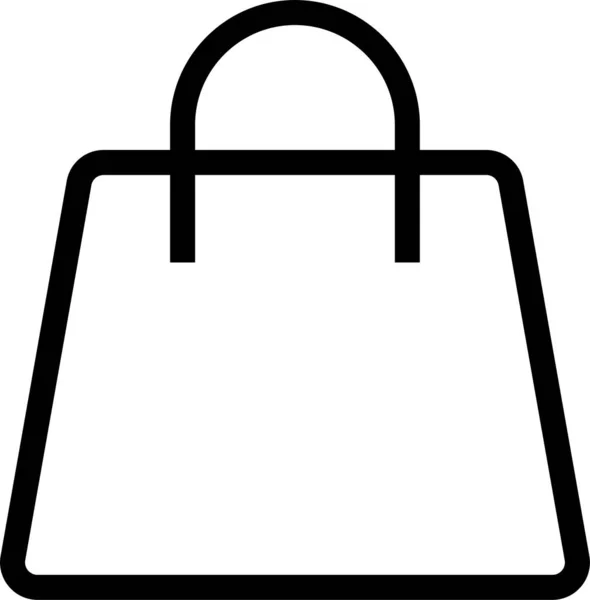 Tas Tas Handtas Pictogram Omtrek Stijl — Stockvector