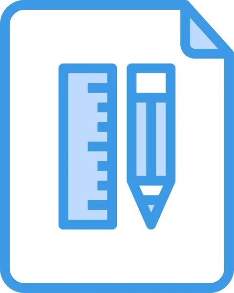 Document File Pencil Icon — Stock Vector
