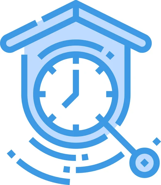 Time Clock Management Icon — Stock Vector