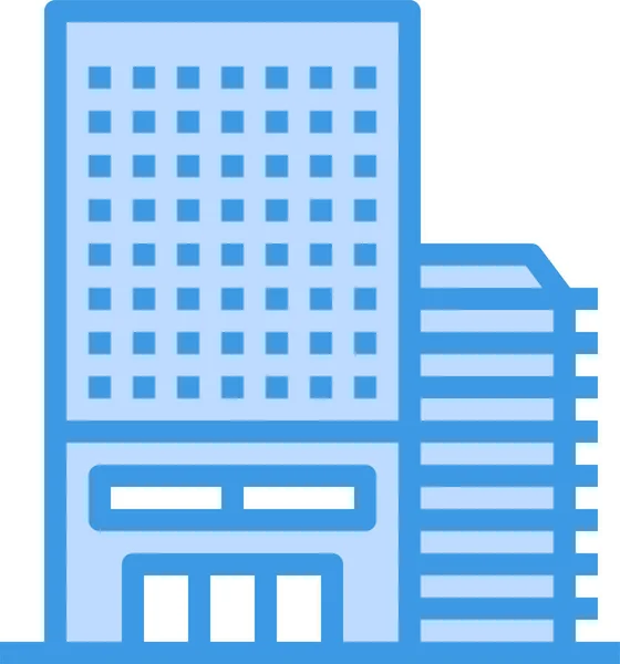 Felhőkarcoló Épület Torony Ikon — Stock Vector