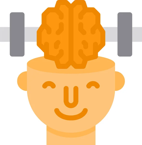 Icono Ejercicio Aprendizaje Cerebral — Vector de stock