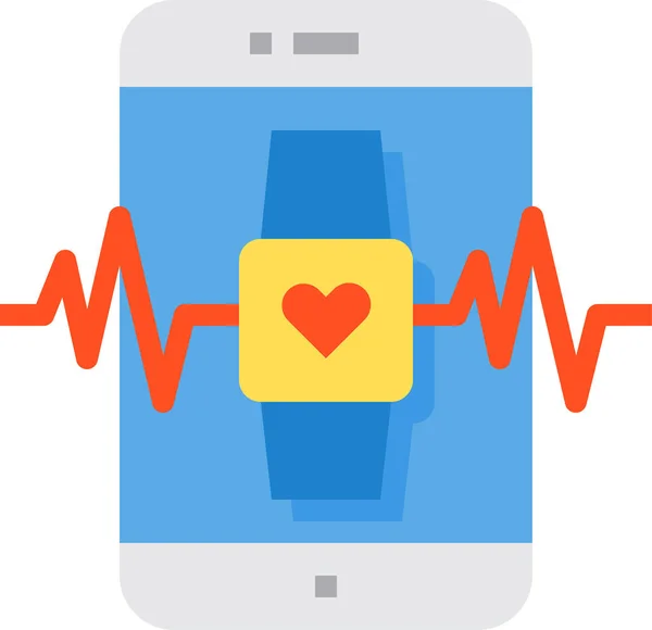 Εφαρμογή Εικονίδιο Καρδιάς Υγείας — Διανυσματικό Αρχείο