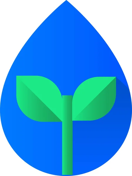 Tierra Eco Ecología Icono Estilo Plano — Vector de stock