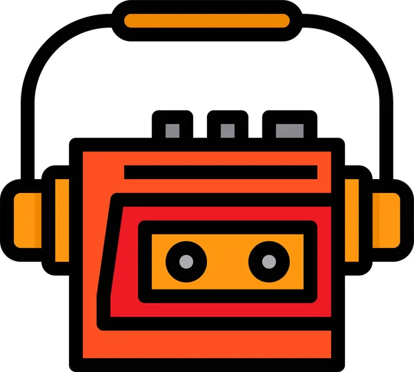 Icoon Voor Elektronische Multimediamuziek Categorie Elektronische Apparaten — Stockvector