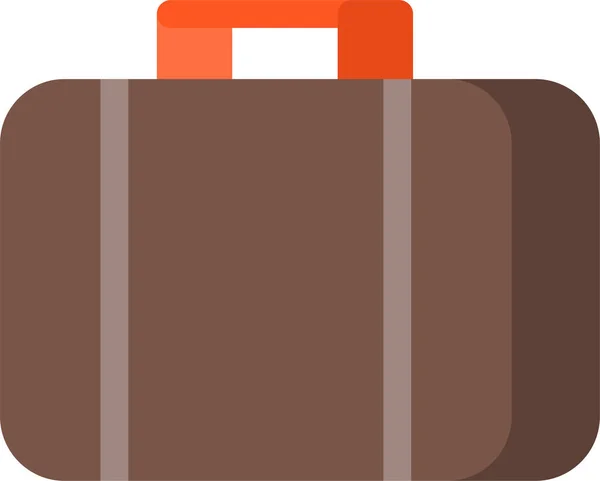 Luggage Bag Briefcase Icon Flat Style — Stock Vector
