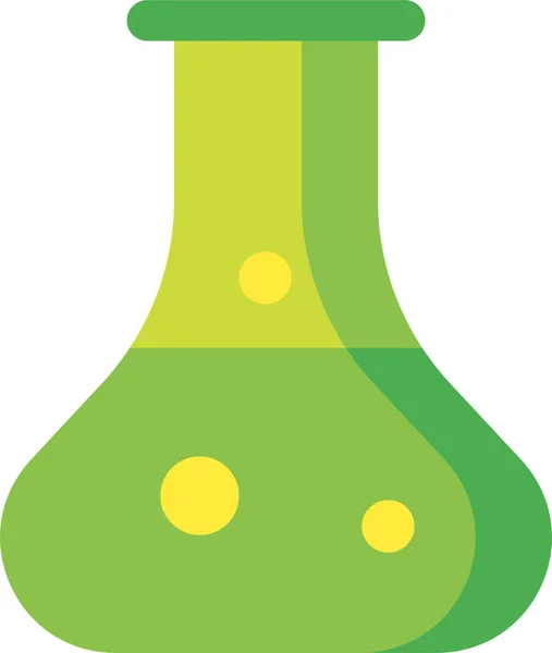 Onderzoek Chemie Experiment Icoon Platte Stijl — Stockvector