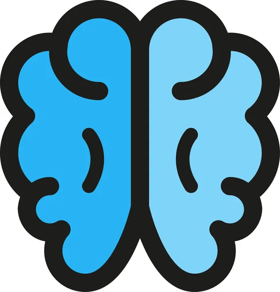 Brain Brainstorming Business Icon Filled Outline Style — Stock Vector