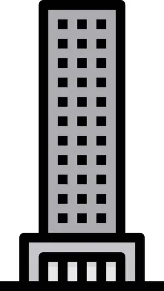 Wolkenkrabber Gebouw Toren Pictogram — Stockvector