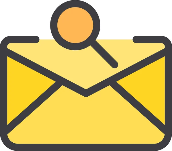 Icono Carta Correo Electrónico Comunicación Estilo Esquema Lleno — Vector de stock