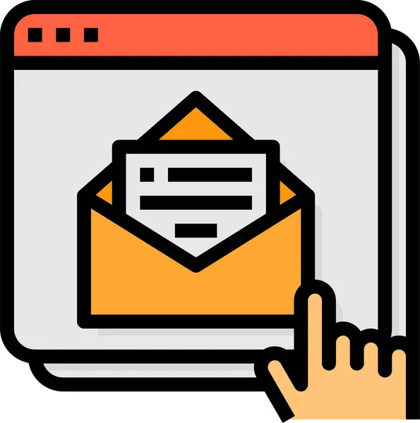 Poczta Mail Marketing Ikona — Wektor stockowy