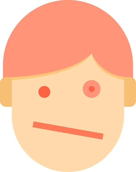 Аватар Помітив Значок Емоцій Плоскому Стилі — стоковий вектор