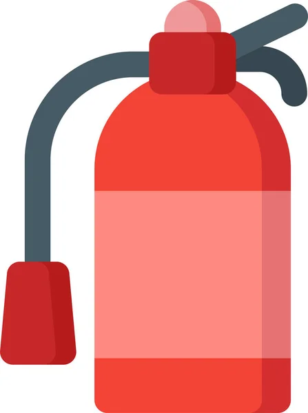 Extintor Icono Quemadura Fuego Estilo Plano — Vector de stock
