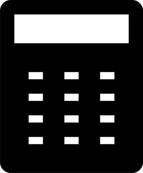 Ikona Kalkulatora Księgowego Stylu Solid — Wektor stockowy