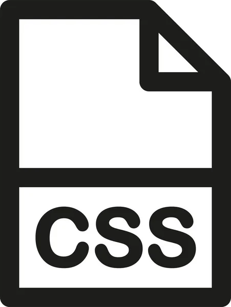 Піктограма Формату Розширення Css Стилі Контур — стоковий вектор