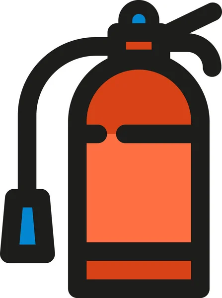 Extinguisher Fire Burn Icon Filled Outline Style — Stock Vector