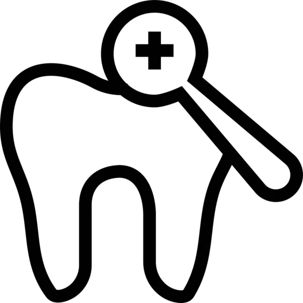 Dental Encontrar Ícone Floaride Estilo Esboço — Vetor de Stock