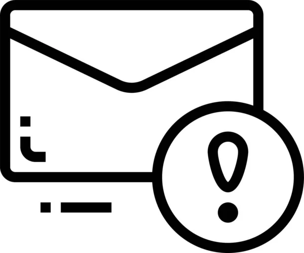 Mail Umschlag Informationssymbol Umrissstil — Stockvektor