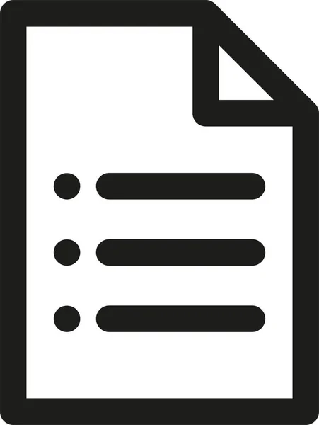 Format List Document Icon Outline Style — Stock Vector