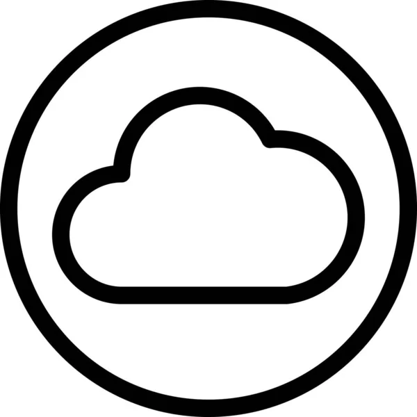 Хмарна Значок Основного Меню Стилі Контурів — стоковий вектор