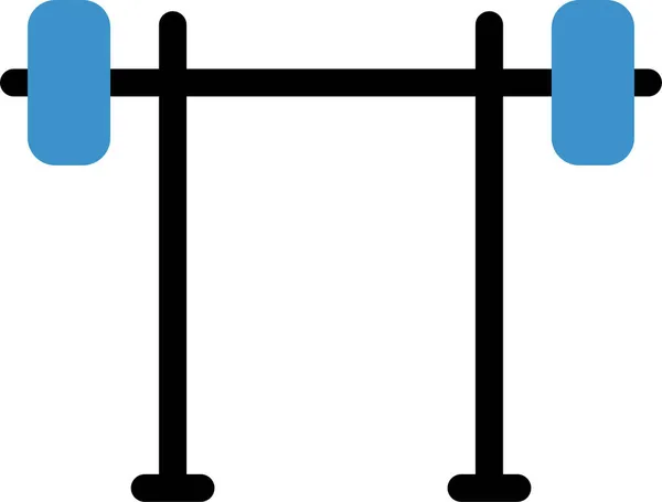 扁平风格的运动员哑铃健身图标 — 图库矢量图片