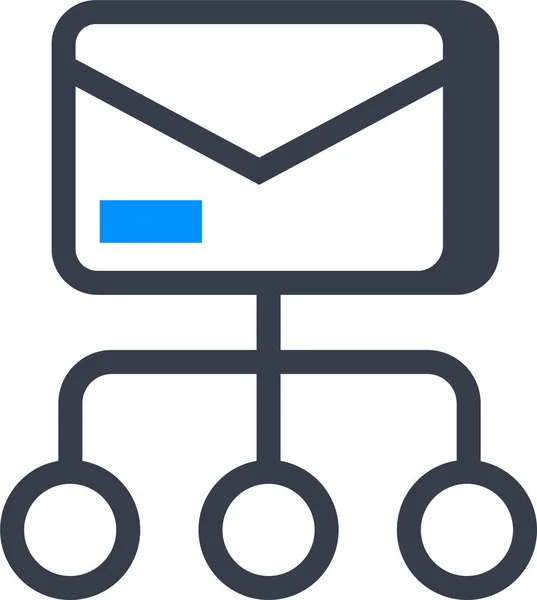 Ikona Komunikace Kontaktů Mailem — Stockový vektor