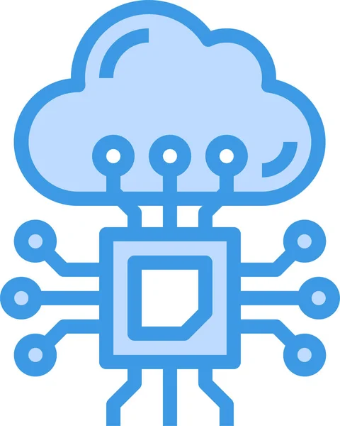 Ikona Procesora Chmurze — Wektor stockowy