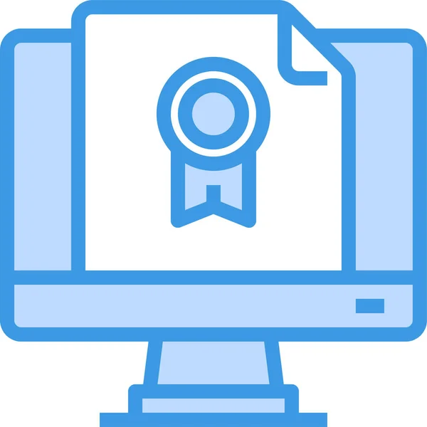 Іконка Сертифікації Бізнесу Заповненому Стилі — стоковий вектор