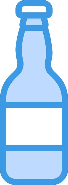 Fles Drank Glas Pictogram — Stockvector