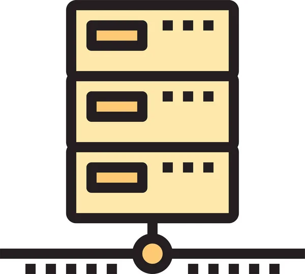 Cloud Connect Verbinding Pictogram Gevulde Outline Stijl — Stockvector