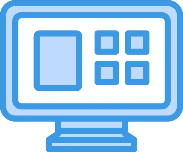 Monitor Pantalla Icono Inteligente Categoría Dispositivos Electrónicos Electrodomésticos — Archivo Imágenes Vectoriales