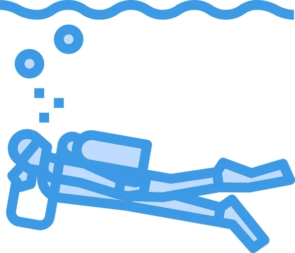 冒险潜水假日图标 — 图库矢量图片