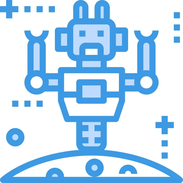 Ícone Robô Máquina Ciborgue Categoria Espaço Alienígenas — Vetor de Stock