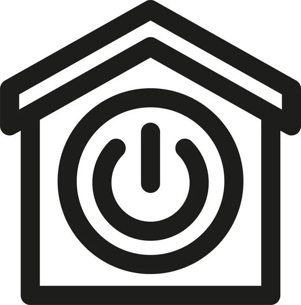 Home Smart Battery Icon Outline Style — Stock Vector