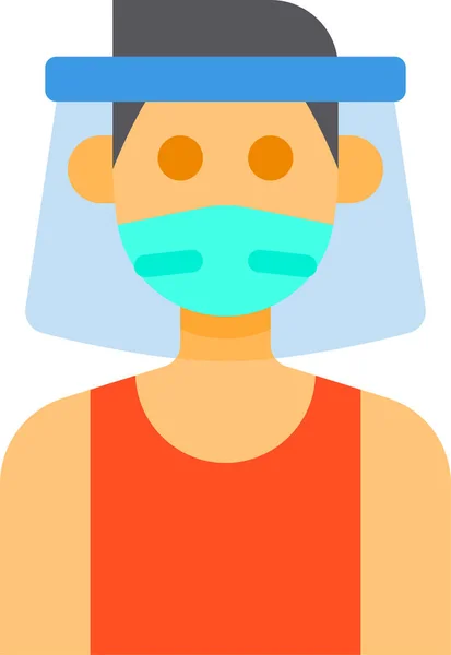 Avatar Masque Homme Icône — Image vectorielle