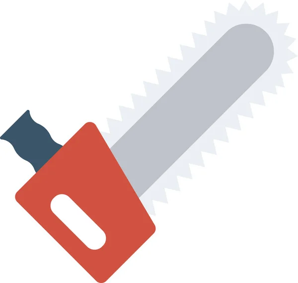 Blade Chainsaw Hecksaw Icon Flat Style — Stock Vector
