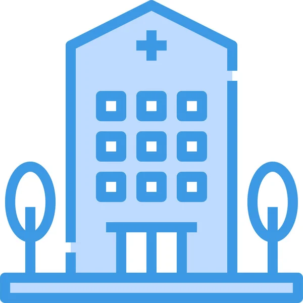 Hospital Edificio Clínica Icono — Vector de stock