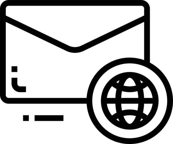 Ikon Surat Amplop Email Dalam Gaya Outline - Stok Vektor