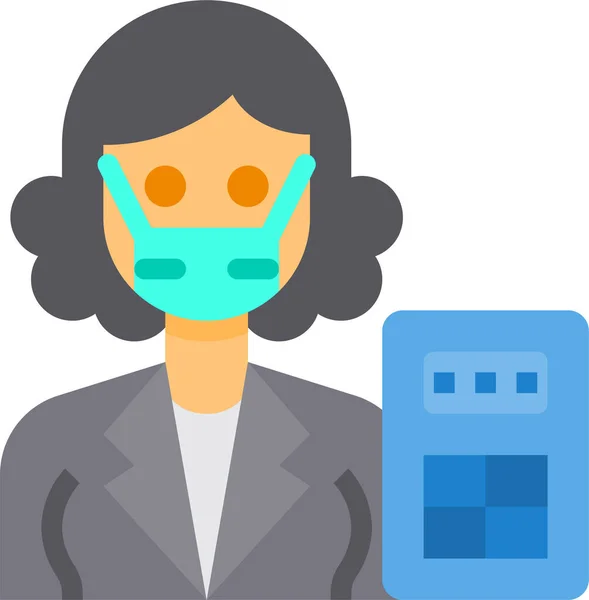 Accountant Avatar Bezetting Icoon — Stockvector